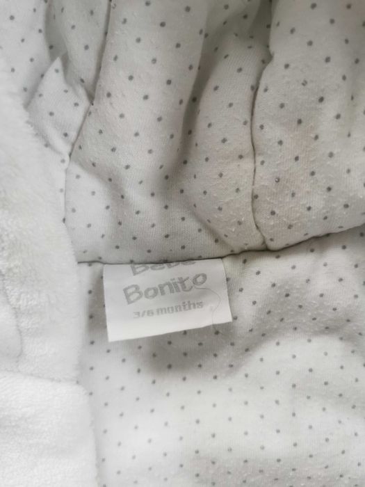 Kombinezon zimowy pajacyk na zimę, ciepły, biały, rozm. 56/62