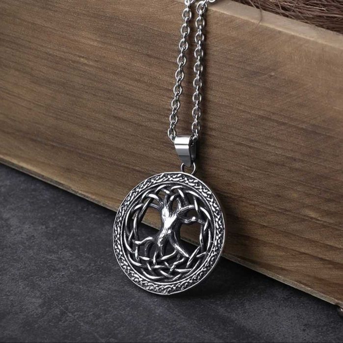Fio colar necklace vikings celta nordico árvore vida odin