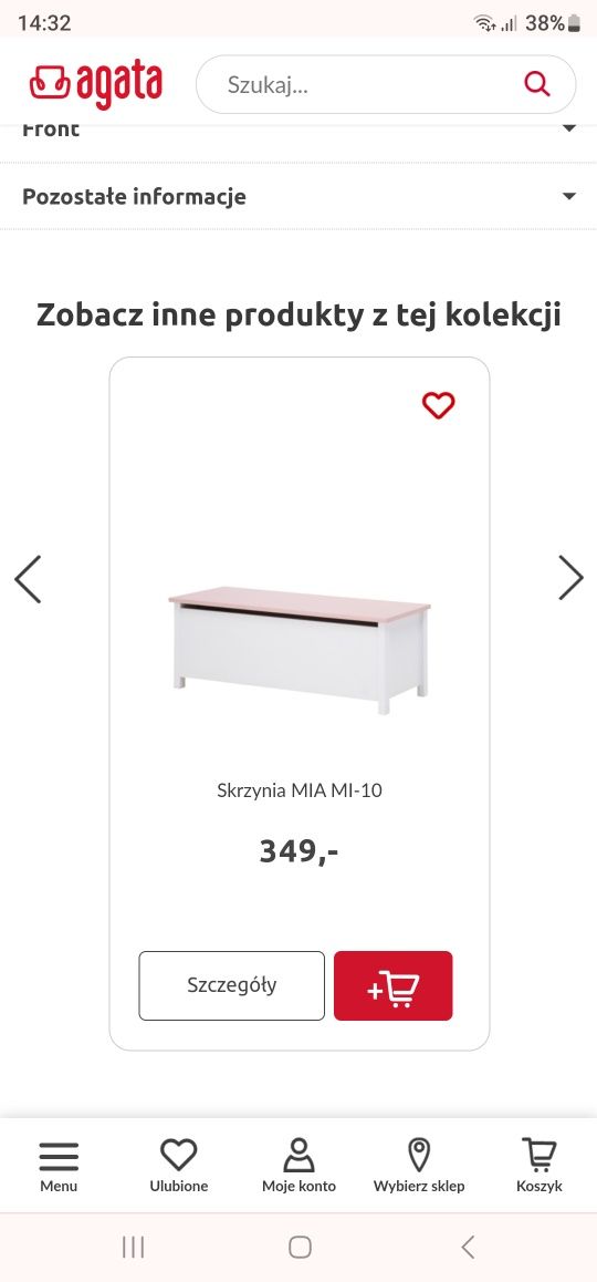Meble MIA dziecięce dla dziewczynki zestaw mebli