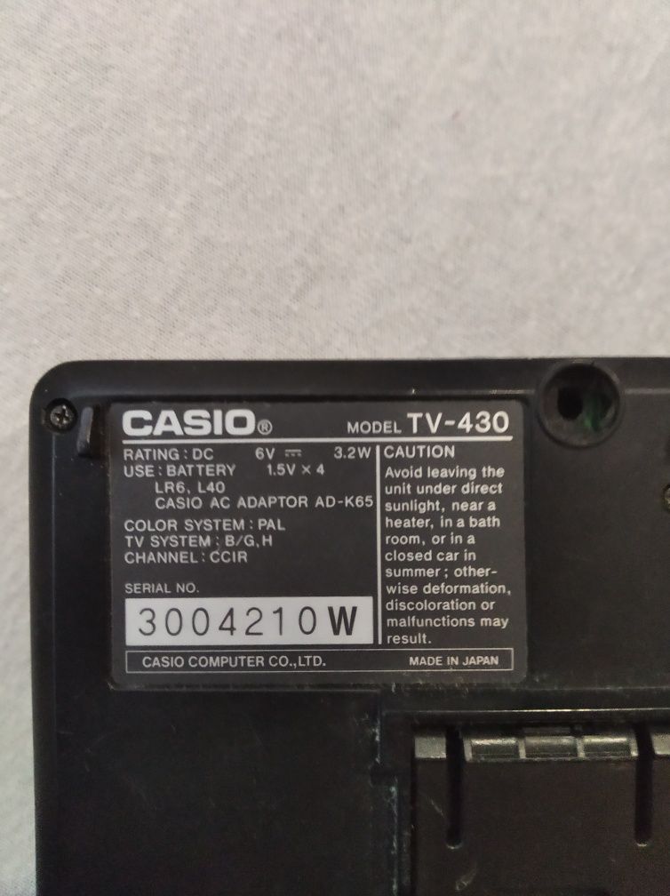Casio TV-430 Casio TV-430