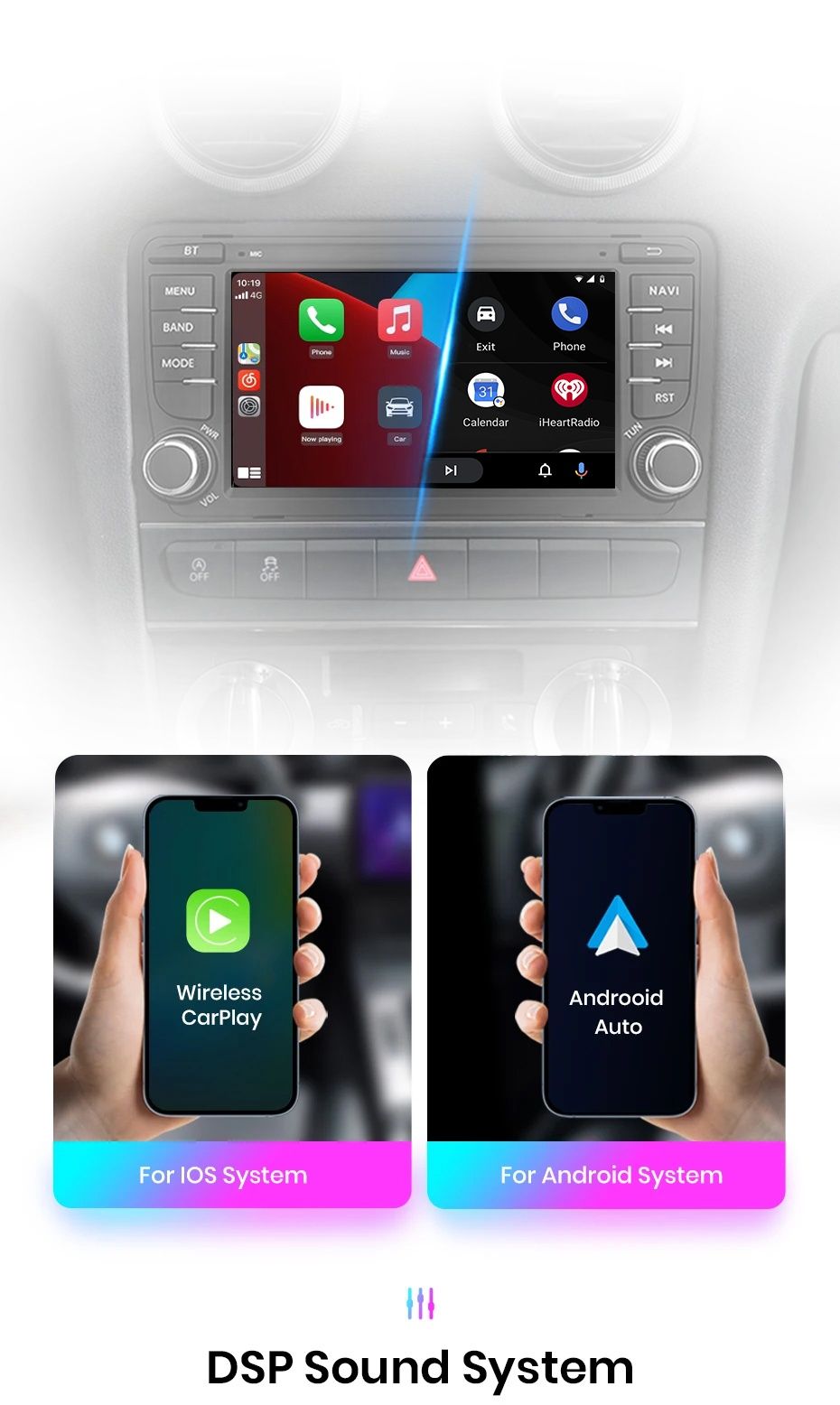 Rádio 7" android 2/32GB Mercedes W164 X164 GL e M Carplay 4G SELADO