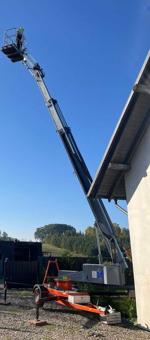 Zwyżka Podnośnik Koszowy na Przyczepie 12.5m oraz 22m WYNAJEM USŁUGI