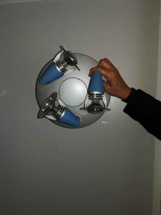 Dois candeeiros de teto 3 lâmpadas direcionaveis