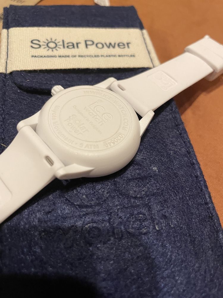 Ice watch biały silikowany zegarek solar power lilac nowy