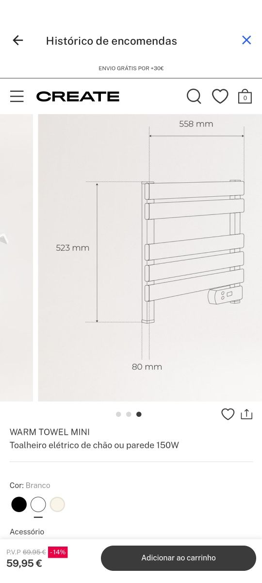 Toalheiro elétrico aquecedor