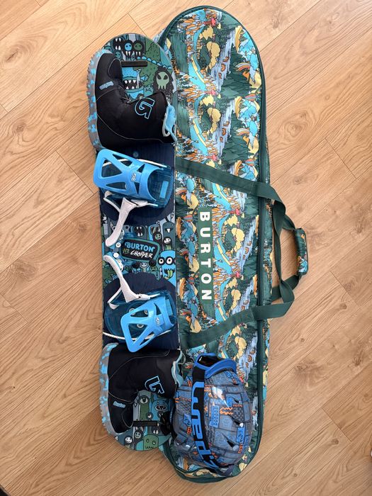 Deska snowboardowa Burton Chopper 115, buty 34, torba, kask