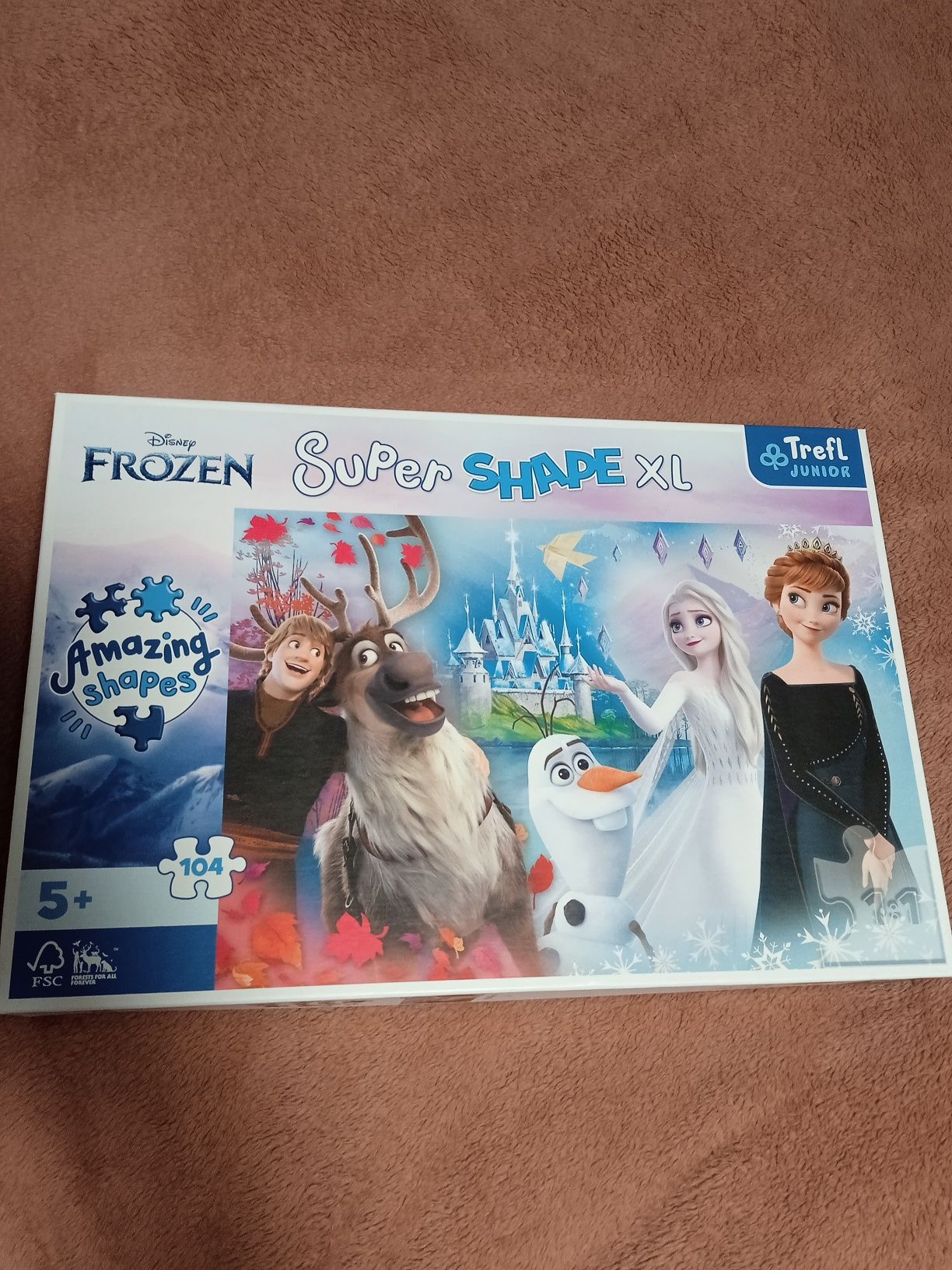 Puzzle Disney Frozen Super Shape XL 104 NOWE