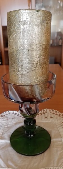 Castiçal em vidro murano