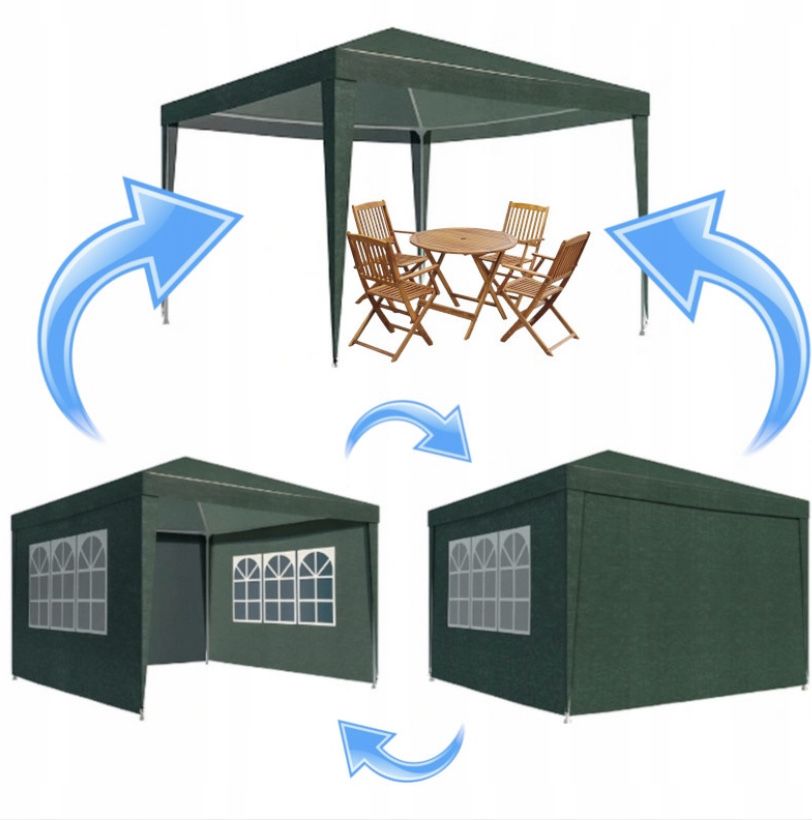 Pawilon namiot ogrodowy 3x3 wodoodporny duży