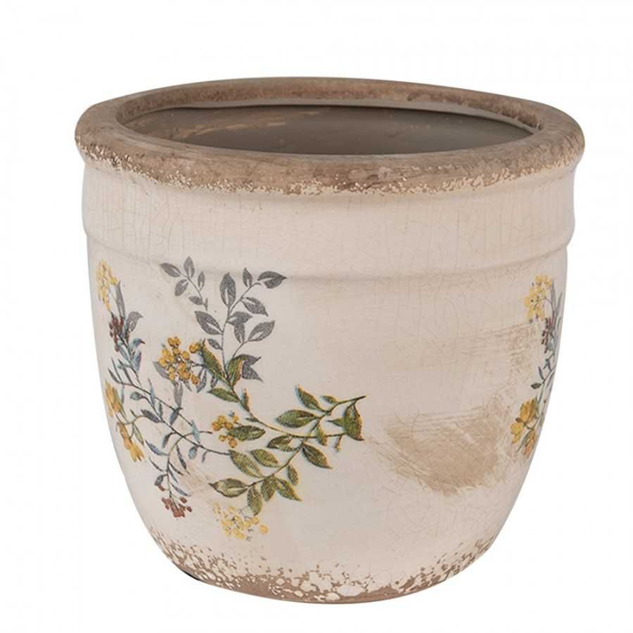 Donica osłonka ceramiczna kwiat wrotyczu 16x14cm.  6CE1607M