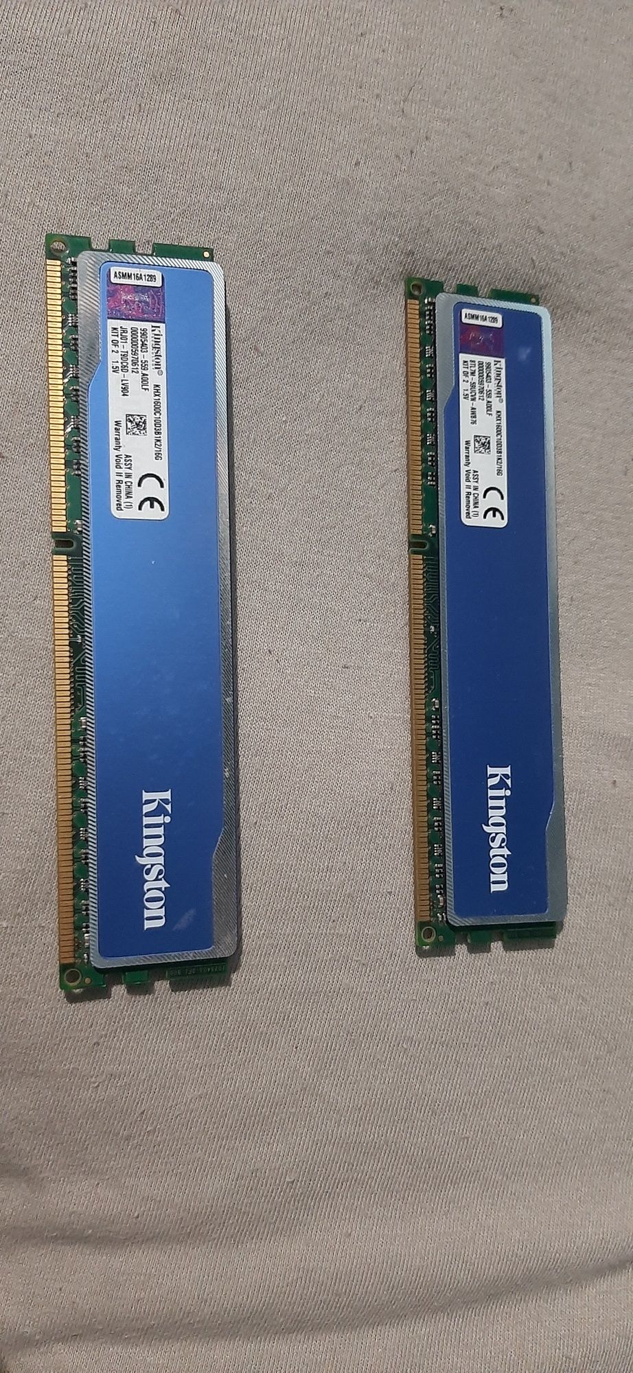 Memórias DDR 3  2×16gb kingston