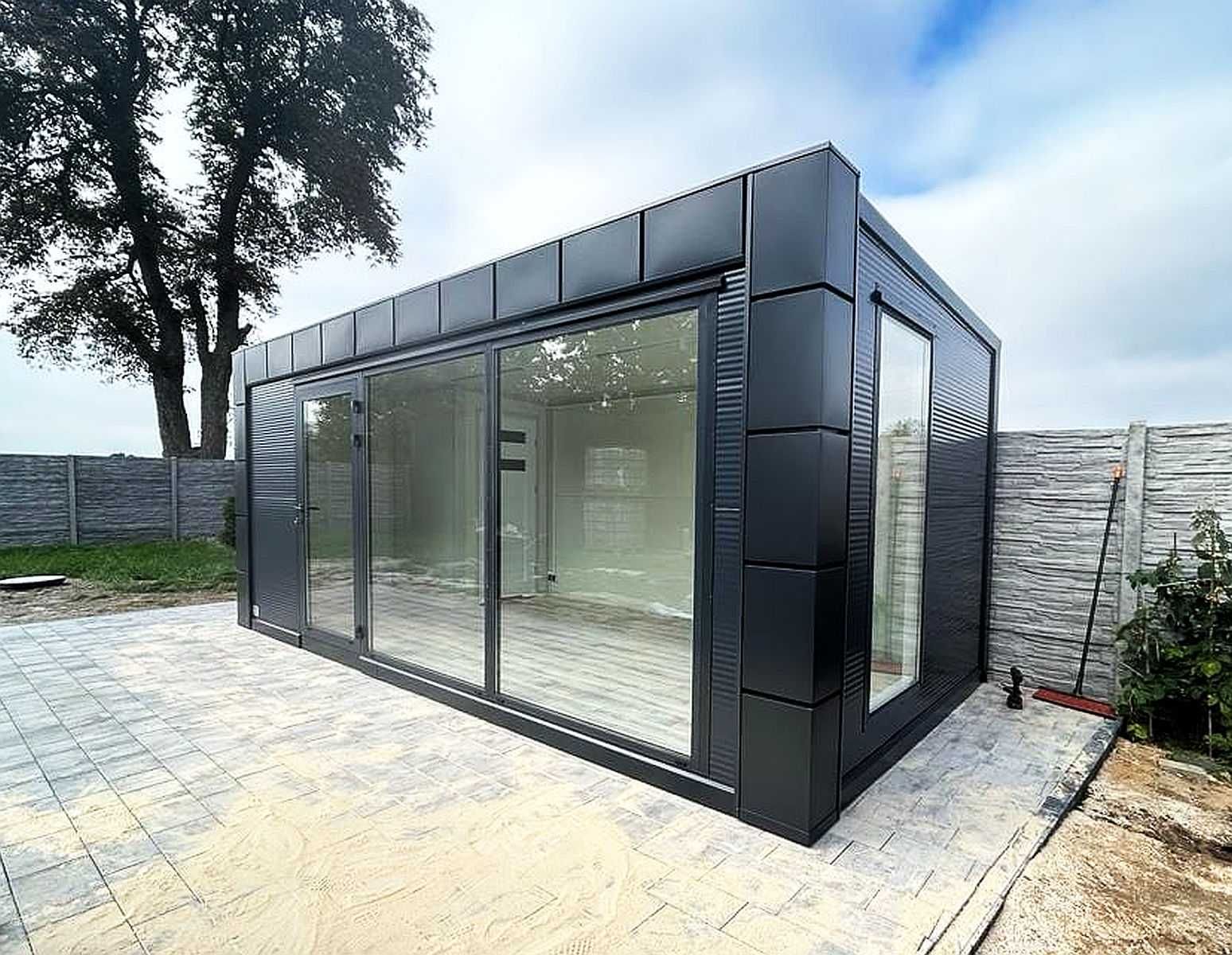 Kontener na ramie 4x3m pawilon usługowy handlowy biuro