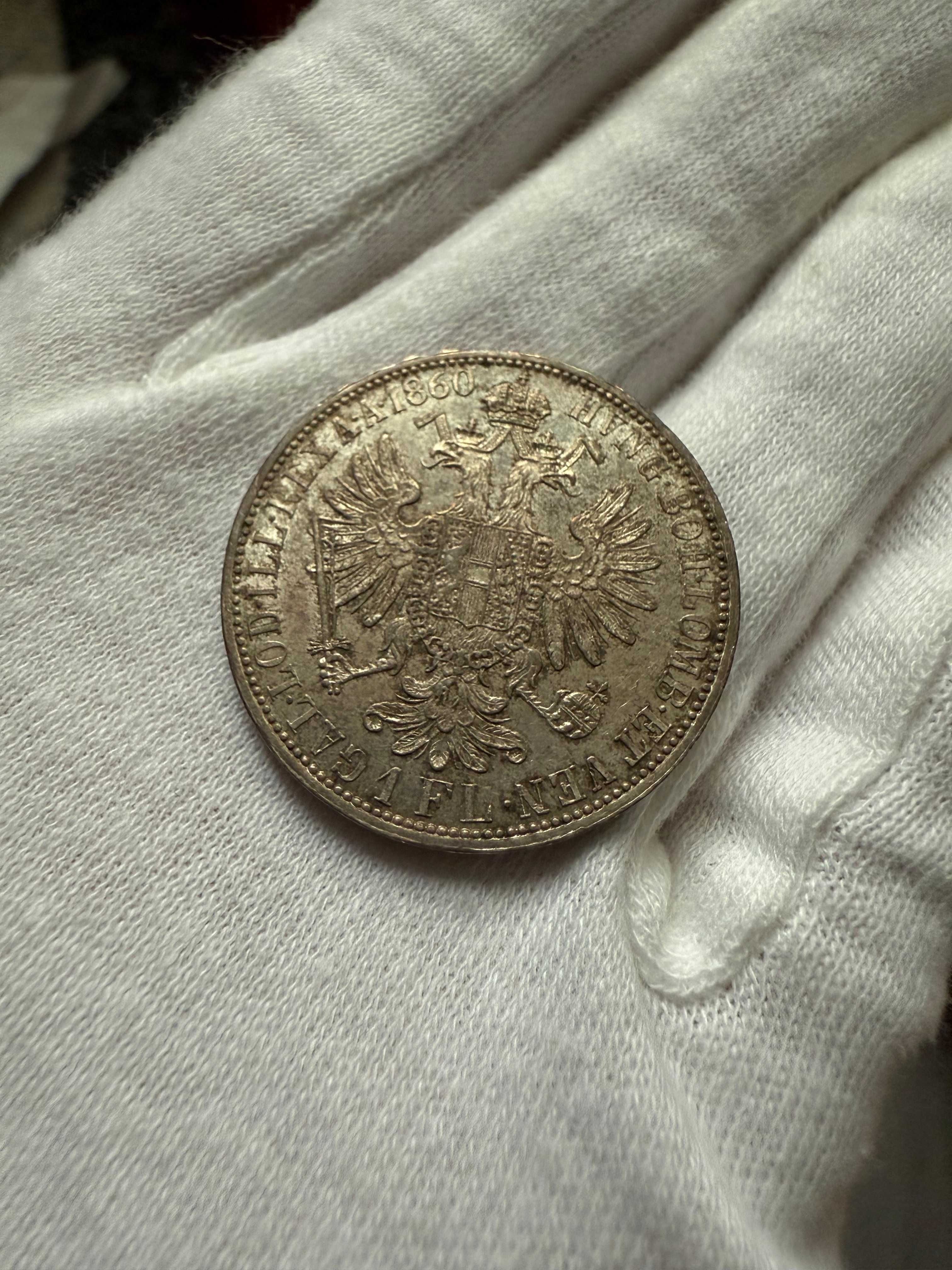 Austro-Węgry - 1 Floren - Franciszek Józef - Moneta 1860 A