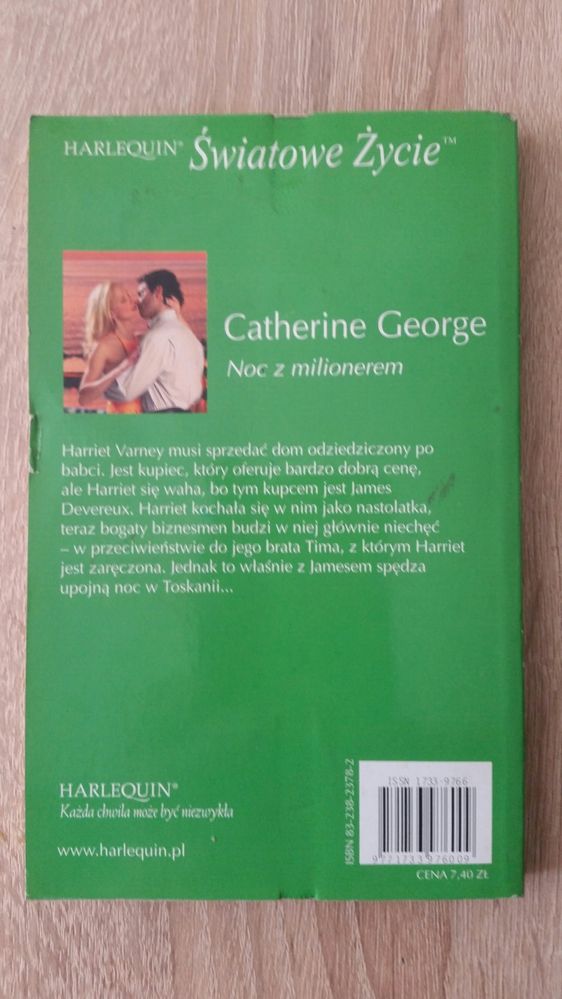 Książka Catherine George " Noc z milionerem ".