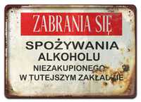 PRL metalowa tabliczka szyld retro vintage #12710