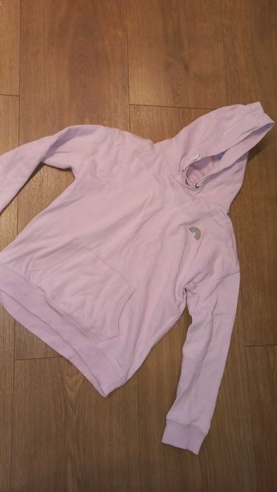 Bluza dla dziewczynki różowa z kapurem r.152 tęcza Next