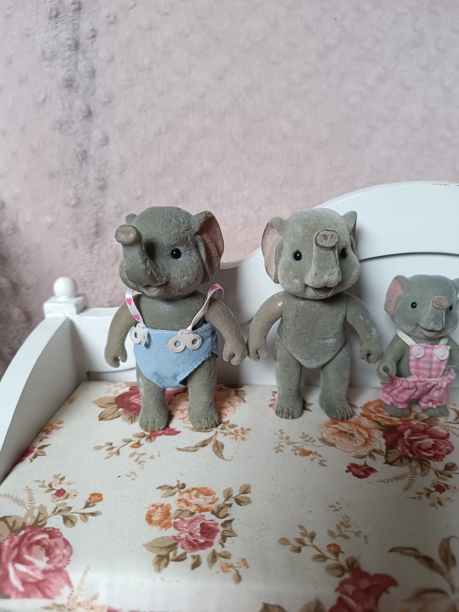 Figurki Sylvanian Forest families rodzina słoni słoników vintage