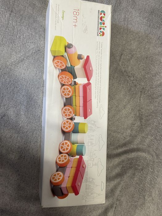 Ігровий набор потяг,деревяний конструктор