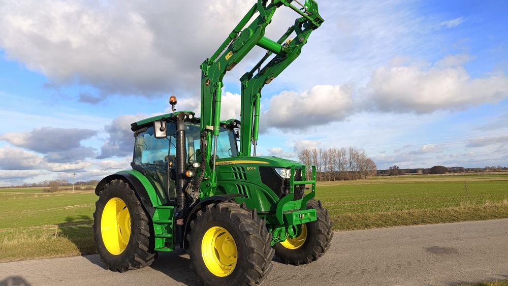 John Deere 6105 R z turem John Deere H340, TLS, 6110, 6115