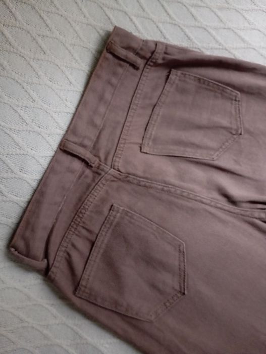 SHEIN S-M szerokie spodnie cargo z kieszeniami w kolorze mokka kakaowy
