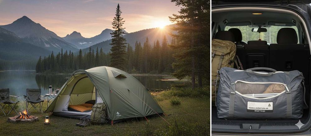 Tenda de Campismo Espaçosa e Robusta