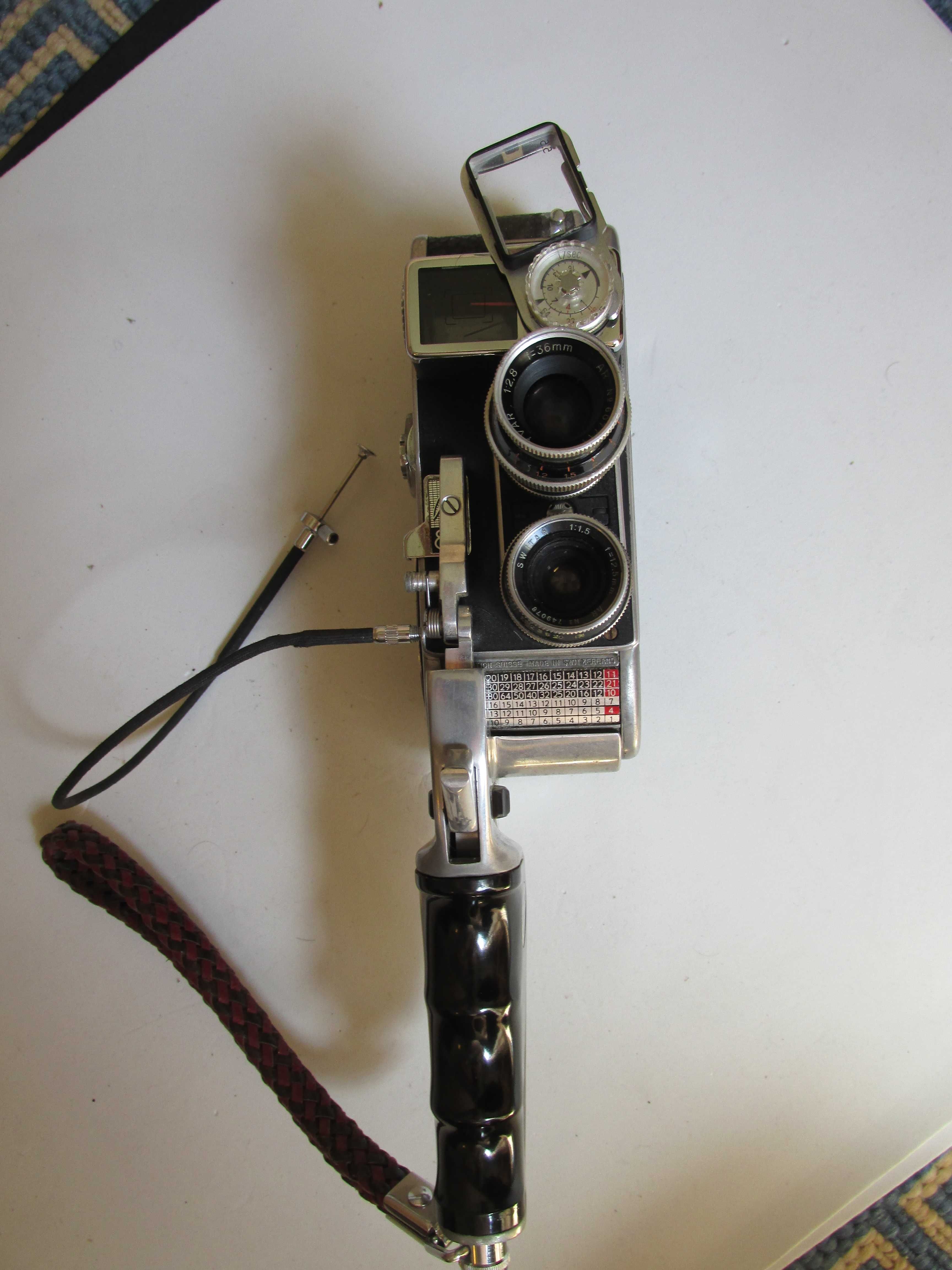 Máquina de filmar Bolex Paillard B 8 L de 1958, mais 6 acessórios
