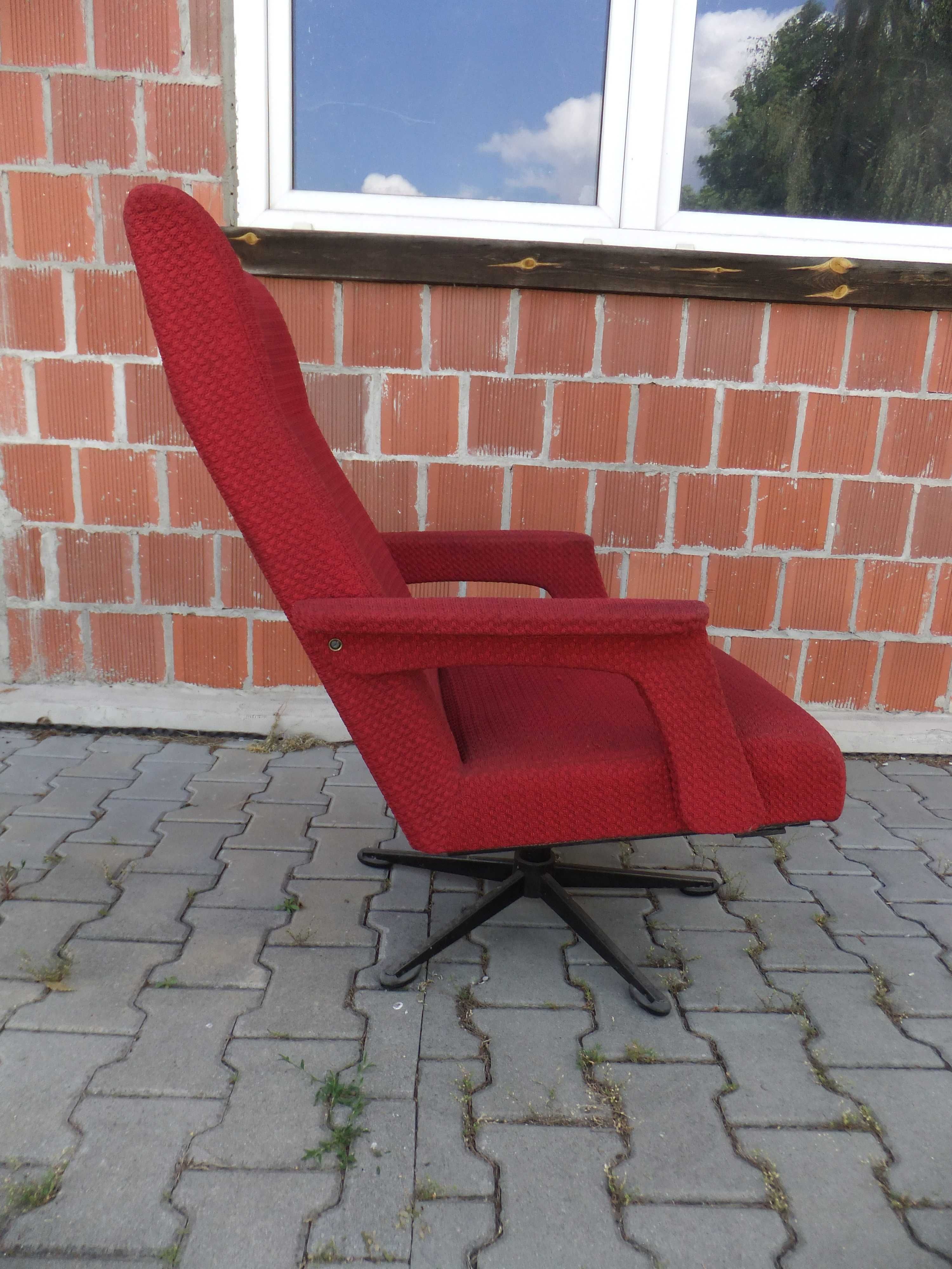 Fotel kręcony obracany PRL lata 80te