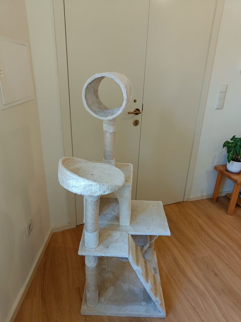 Árvore arranhadora para gatos altura 133 cm bege Arranhador Gato