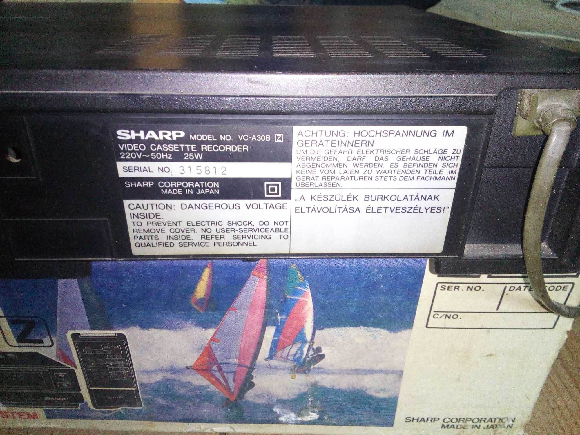 Видеомагнитофон Sharp VC-A30B, VHS, пишучий