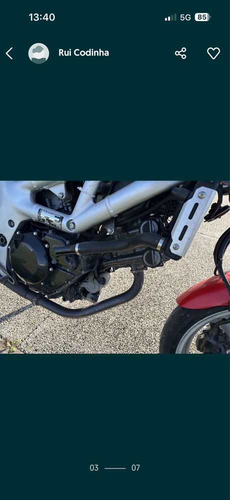 Vendo Suzuki sv 650 posso aceitar retoma de 125