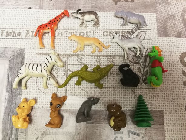 Беспл. УП! Небольшие фигурки разных животных,из киндеров 14 штук.