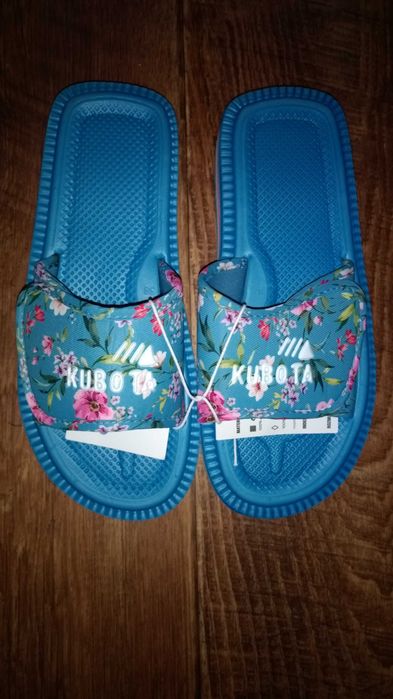 Laczki klapki damskie plażowe na basen co dzień na rzep Kubota 38