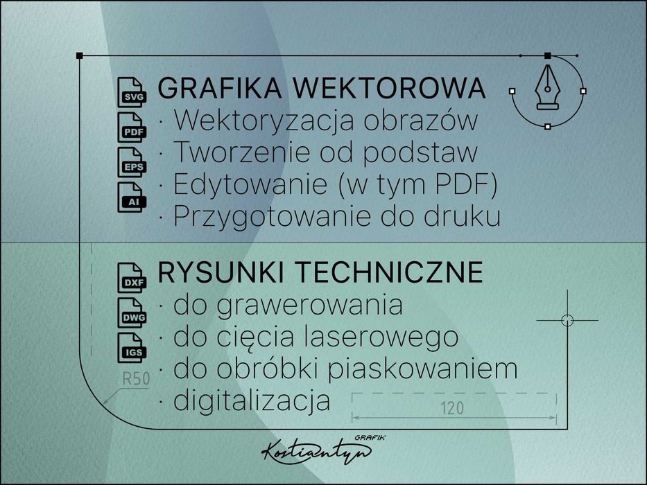 Grafika wektorowa, Wektoryzacja, Rysunki techniczne, Edytowanie PDF