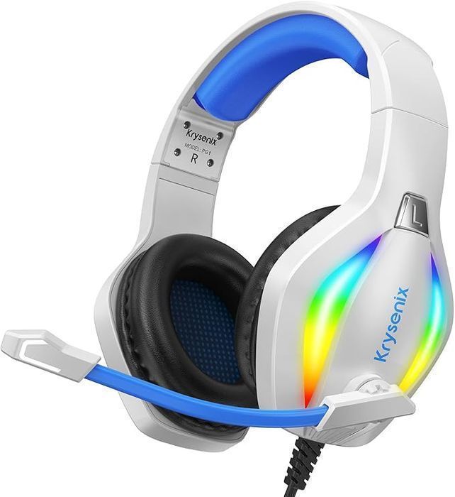 Krysenix Pg1 Słuchawki Gamingowe Led Ps5 Xbox Pc Mikrofon 3,5Mm