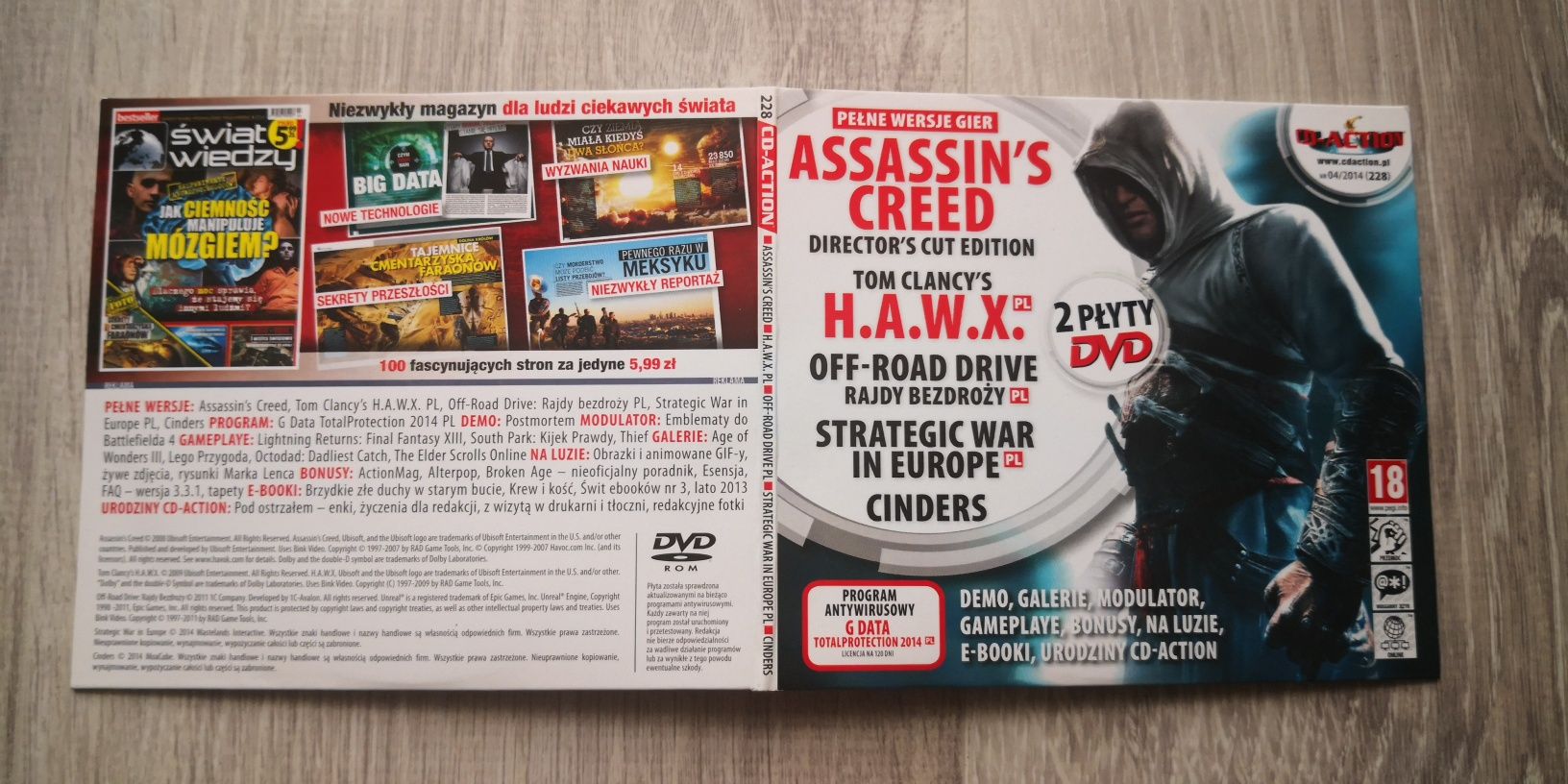 2 płyty DVD od CD-Action: Assasin's Creed, Tom Clancy's H.A.W.X, itd.