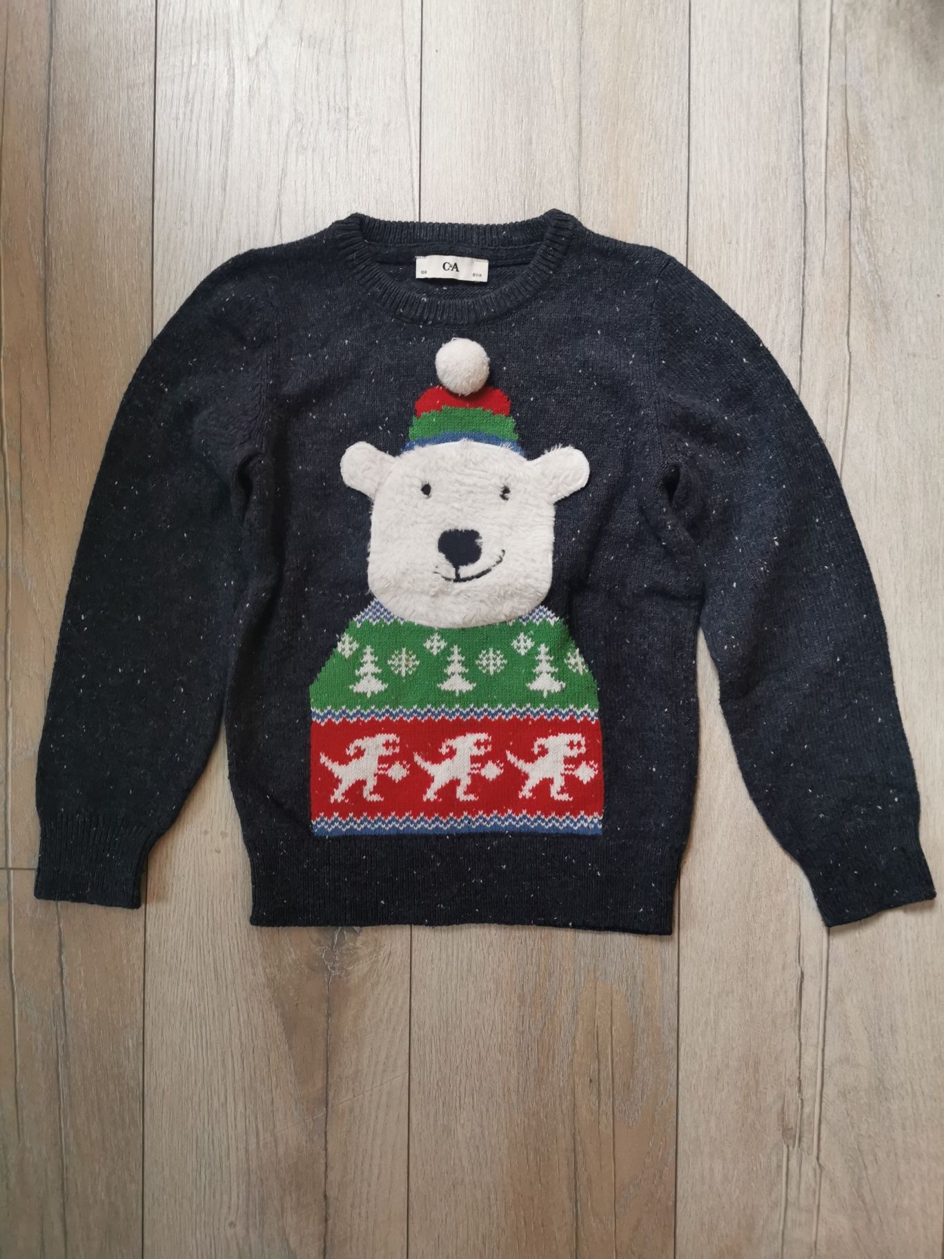 Sweterek świąteczny, rozmiar 128