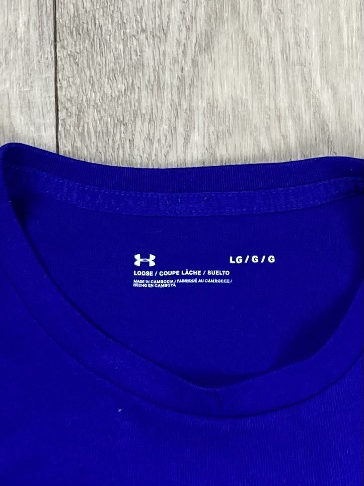 Under armour футболка L размер спортивная синяя оригинал