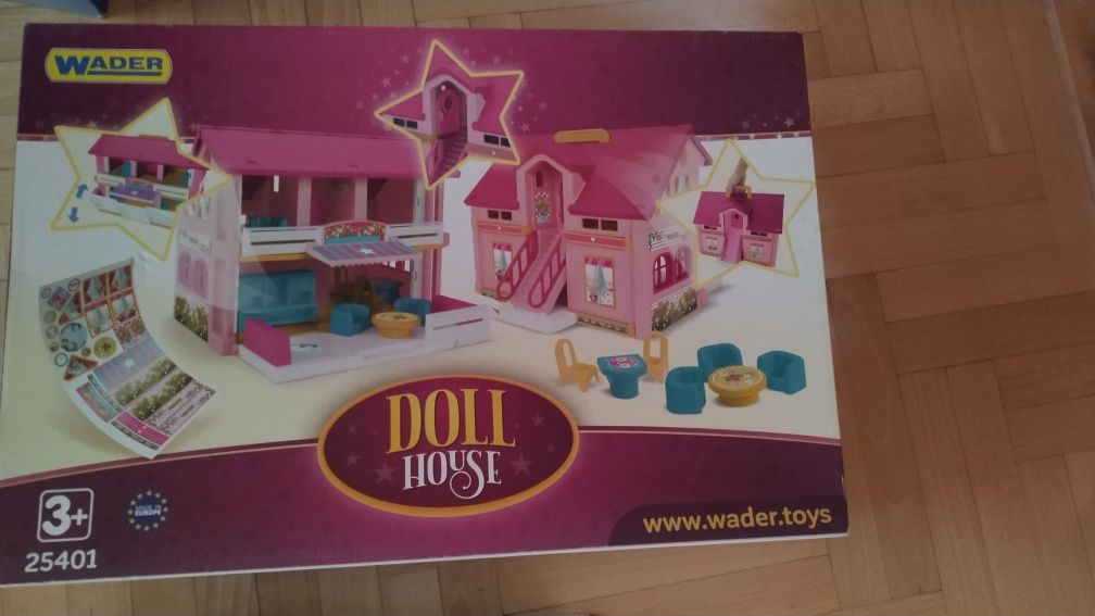 Domek dla lalek Wader piętrowy dom doll hause