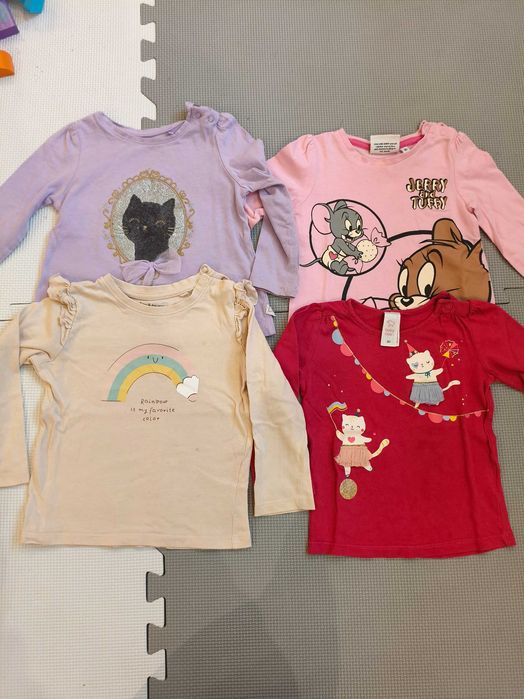 Cienkie bluzki długi rękaw 80