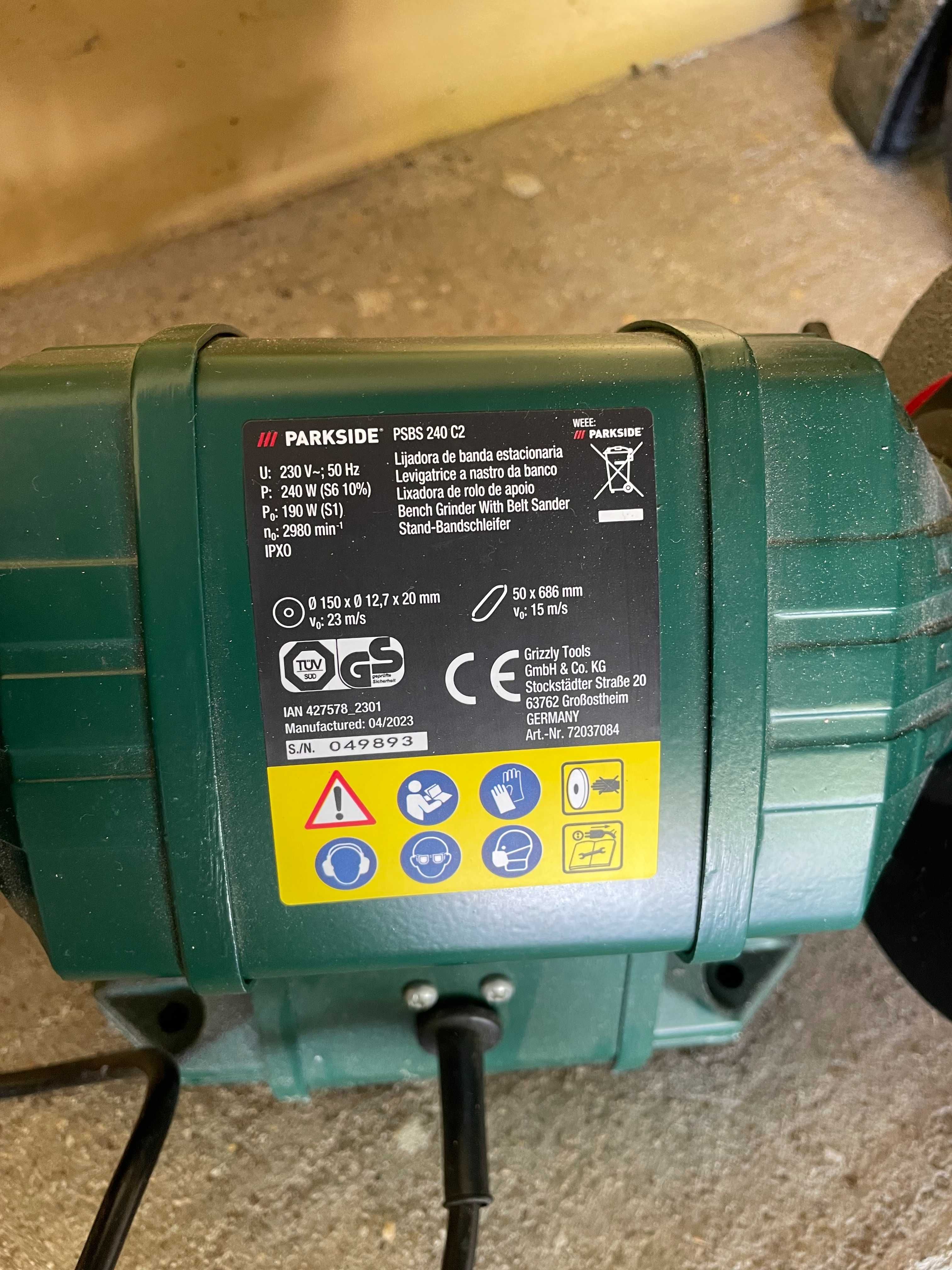 Lixadora de Rolo de Apoio PARKSIDE PSBS 240 C2 – 240W