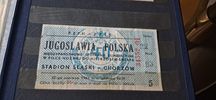 Bilet na mecz Polska Jugosławia 1961 roku