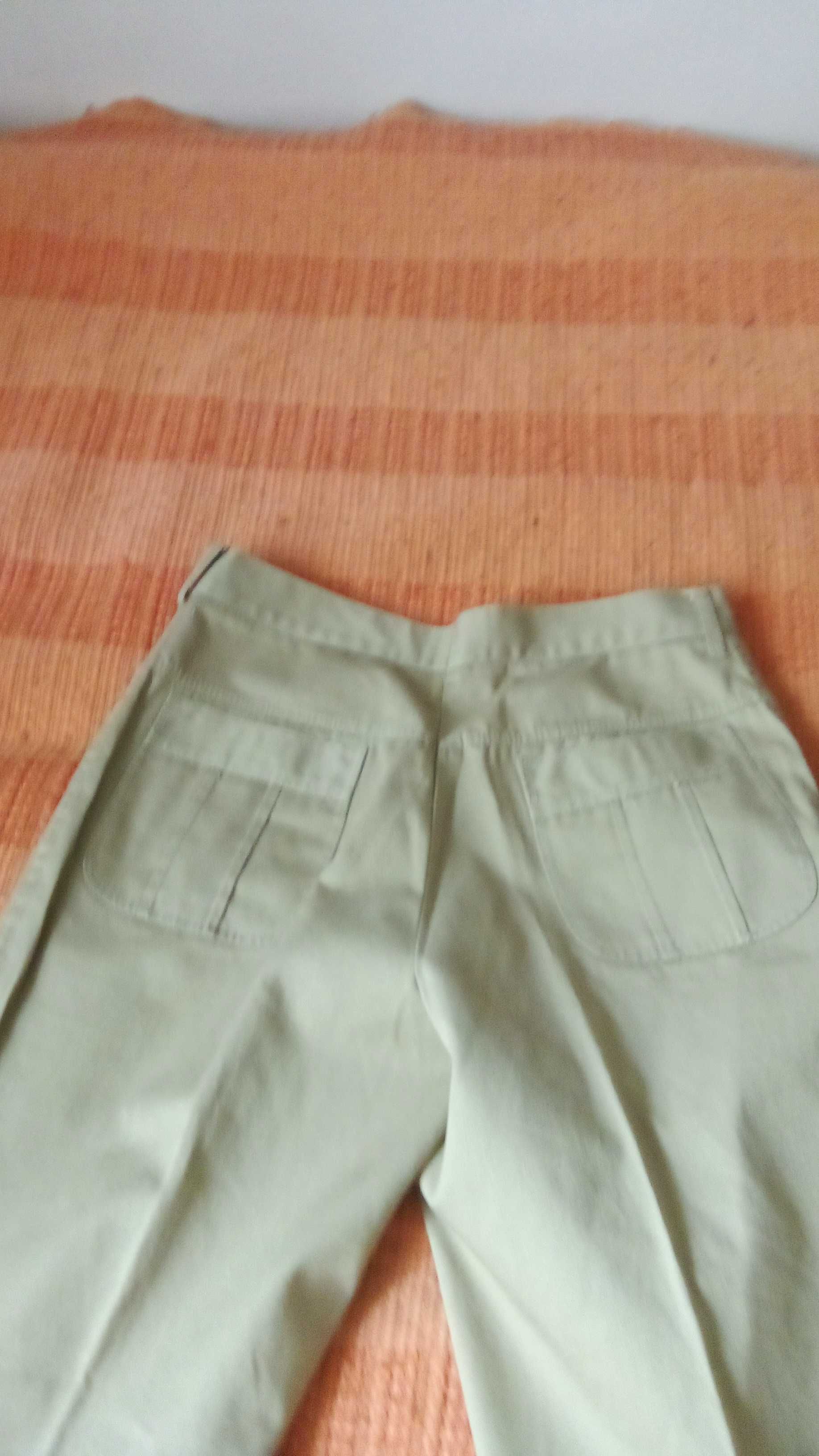 Nowe, beżowe spodnie grube płótno/cieńszy jeans/100% bawełna/