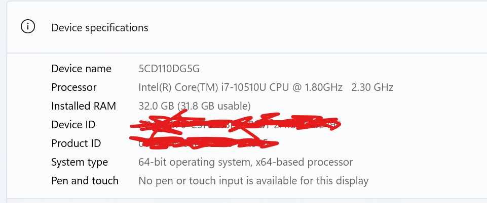 Б/у Ноутбук HP ProBook 440 G7 - i7-10510U, 32gb