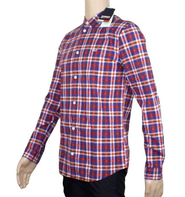 Męska koszula Tommy Jeans -Check Shirt Slim kratka Hilfiger nowa roz.M