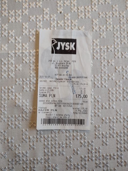 Materac 90 używany 2 tyg