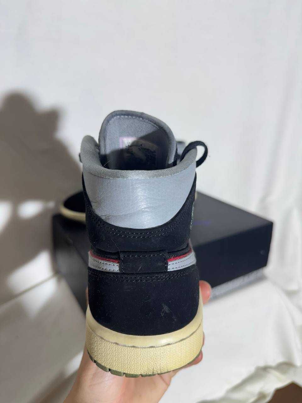 Nike Air Jordan 1 Black Particle Grey Drill Drip Y2k