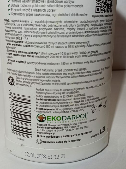 Biohumus WARZYWA