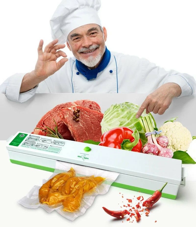 Вакууматор+5 пакетов.вакуумный упаковщик.рулон для вакууматора.