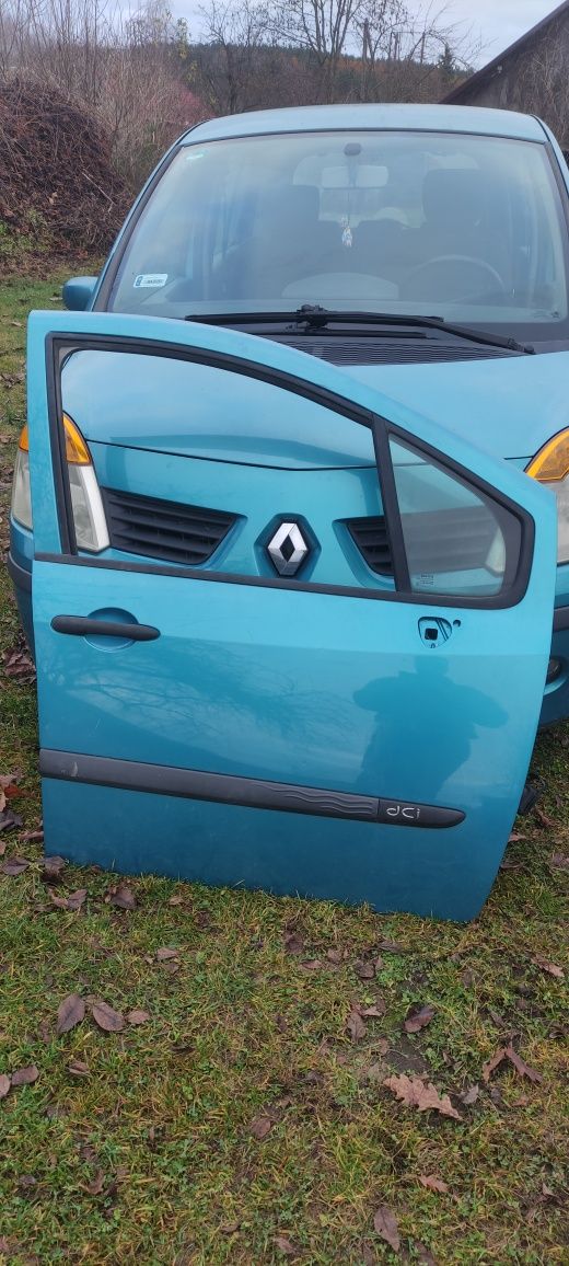 Renault Modus drzwi prawe przód tej42 niebieskie