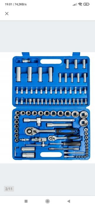 Zestaw narzędzi klucze nasadowych 108 klucze nasadowe1/4" 1/2" BITY